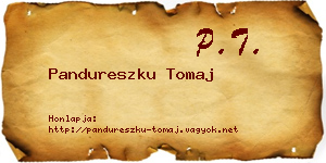 Pandureszku Tomaj névjegykártya